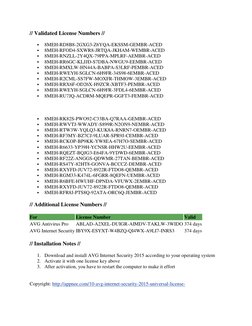 // Validated License Numbers // 
 
8MEH-RD8B8-2GXG3-Z6YQA-EKSSM-GEMBR-ACED 
 
8MEH-RFOD4-SXWR8-JRTQA-JKHAM-WEMBR-ACED 
 
8