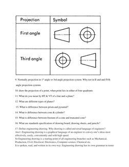 Engineering Graphics Viva Q&A Guide | PDF | Geometry | Space