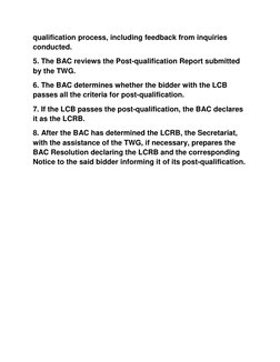 Post Qualification Samples Post-Qualification Procedures in Procurement | PDF | Verification And ...