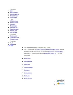 (https://www.mediawiki.org/) (https://wikimediafoundation.org/)Interaction 
 
Help 
 
About Wikipedia 
 
Community portal