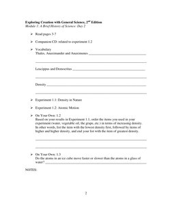 Exploring Creation with General Science, 2nd Edition 
Module 1: A Brief History of Science: Day 2 
 
 Read pages 3-7 
 
 Co