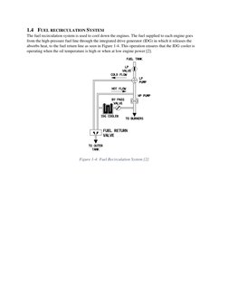 1.4 FUEL RECIRCULATION SYSTEM 
The fuel recirculation system is used to cool down the engines. The fuel supplied to each engi