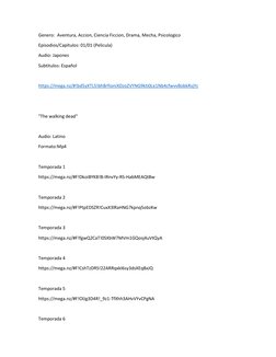 Genero:  Aventura, Accion, Ciencia Ficcion, Drama, Mecha, Psicologico 
Episodios/Capítulos: 01/01 (Pelicula) 
Audio: Japones