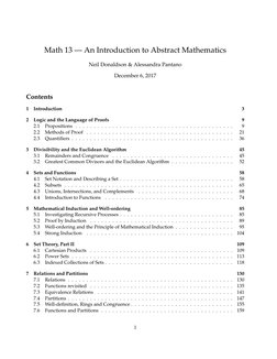 Math 13 — An Introduction to Abstract Mathematics
Neil Donaldson & Alessandra Pantano
December 6, 2017
Contents
1
Introductio