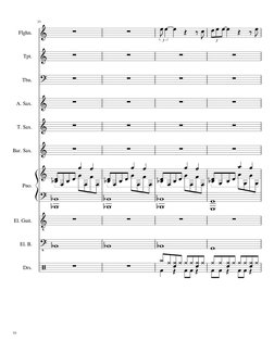 33
Flghn.
Tpt.
Tbn.
A. Sax.
T. Sax.
Bar. Sax.
Pno.
El. Guit.
El. B.
Drs.

























