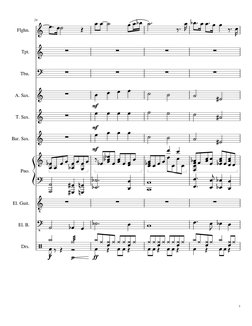 24
Flghn.
Tpt.
Tbn.
A. Sax.
T. Sax.
Bar. Sax.
Pno.
El. Guit.
El. B.
Drs.
























