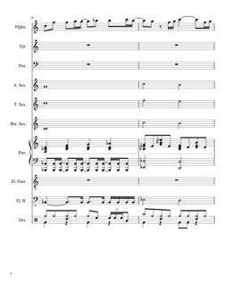 28
Flghn.
Tpt.
Tbn.
A. Sax.
T. Sax.
Bar. Sax.
Pno.
El. Guit.
El. B.
Drs.
























