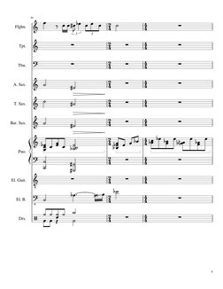 
30
Flghn.
Tpt.
Tbn.
A. Sax.
T. Sax.
Bar. Sax.
Pno.
El. Guit.
El. B.
Drs.























