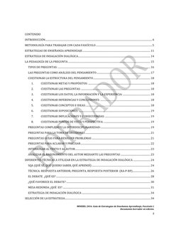 MINERD, 2016. Guía de Estrategias de Enseñanza Aprendizaje, Fascículo I. 
Documento borrador en edición. 
2 
 
 
CONTENIDO