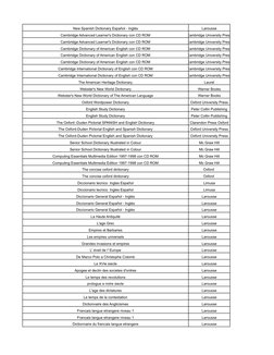 New Spanish Dictionary Español - Inglés
Larousse
Cambridge Advanced Learner's Dictionary con CD ROM
Cambridge University Pres