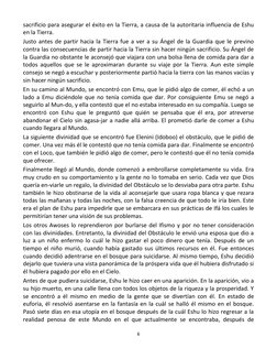 6 
 
sacrificio para asegurar el éxito en la Tierra, a causa de la autoritaria influencia de Eshu 
en la Tierra. 
Justo antes