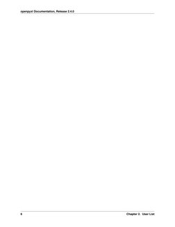 openpyxl Documentation, Release 2.4.0
6
Chapter 2. User List
