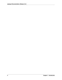 openpyxl Documentation, Release 2.4.0
4
Chapter 1. Introduction
