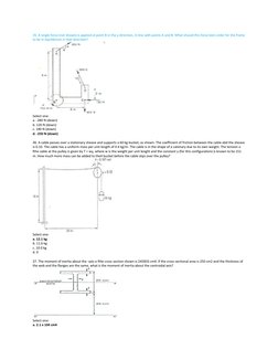35. A single force (not shown) is applied at point B in the y-direction, in line with points A and B. What should this fo