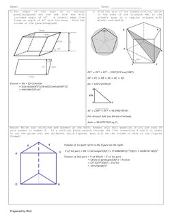 Name: _______________________________________________ Date: __________________ 
Prepared by WLS 
5. Two 
edges 
of 
the 
base