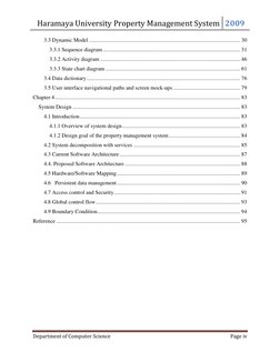 Haramaya University Property Management System 2009 
 
Department of Computer Science 
Page iv 
 
3.3 Dynamic Model .........