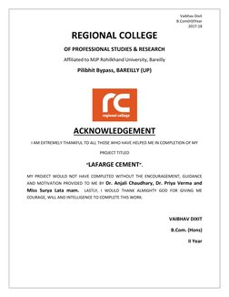 Vaibhav Dixit 
B.Com(H)IIYear 
2017-18 
REGIONAL COLLEGE 
OF PROFESSIONAL STUDIES & RESEARCH 
Affiliated to MJP Rohilkhand Un