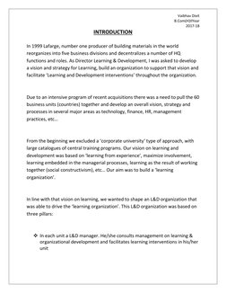 Vaibhav Dixit 
B.Com(H)IIYear 
2017-18 
INTRODUCTION 
In 1999 Lafarge, number one producer of building materials in the world