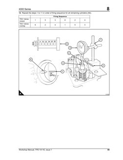 8
Workshop Manual, TPD 1511E, issue 1
95
4000 Series
12 Repeat the steps 1 to 11 in order of firing sequence for all remainin