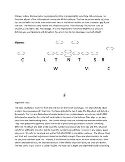 Changes in base blocking rules, stealing practice time in preparing for something not commonly run, 
these are all part of th