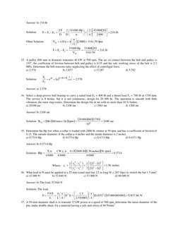 Machine Design Problems and Solutions | PDF | Gear | Belt (Mechanical)