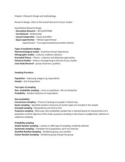 Chapter 3: Quantitative Research Design | PDF | Research Design ...