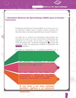 DBA para Grado Transición en Preescolar | PDF | Las emociones | Aprendizaje