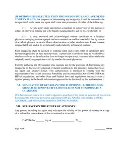 Page 3 of 8 
 
__________ Initials
 
 
 
 
 
 
 
 
 
[IF OPTION # 2 IS SELECTED, THEN THE FOLLOWING LANGUAGE NEEDS 
TO BE IN