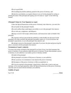 Page 7 of 8 
 
__________ Initials
 
 
 
 
 
 
 
 
 
   (2) act in good faith; 
   (3) do nothing beyond the authority grante