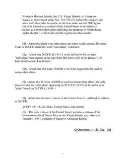 7
Northern Mariana Islands, the U.S. Virgin Islands, or American
Samoa as determined under Sec. 301.7701(b)-1(d) of this chap