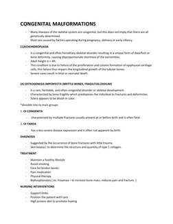 CONGENITAL MALFORMATIONS 
- 
Many diseases of the skeletal system are congenital, but this does not imply that there are all