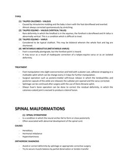 TYPES  
(1) TALIPES CALCENEO – VALGUS 
- 
Caused by intrauterine molding and the baby is born with the foot dorsiflexed and e