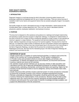 QA/QC in Diagnostic Radiology Guide | PDF | Quality Assurance | Radiology