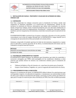 YACIMIENTOS PETROLÍFEROS FISCALES BOLIVIANOS
GERENCIA DE REDES DE GAS Y DUCTOS
DISTRITO REDES DE GAS COCHABAMBA