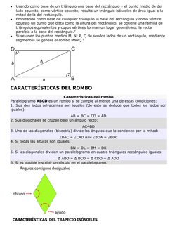  
Usando como base de un triángulo una base del rectángulo y el punto medio de del 
lado opuesto, como vértice opuesto, resu
