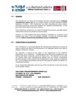 O&M Manual for Oil-Filled Transformers | PDF | Transformer | Electrical ...
