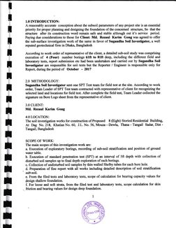 I
t
IIIt
TtIt
1.0 INTRODUCTION:
A reasonably accurate conceptioD about the subsoil parameters of any project site is an essen