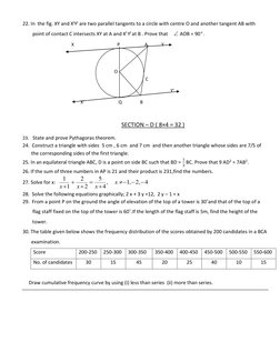 22. In  the fig. XY and XlYl are two parallel tangents to a circle with centre O and another tangent AB with  
        poin