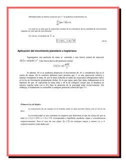  
 
Aplicación del movimiento planetario o kepleriano 
  
 
