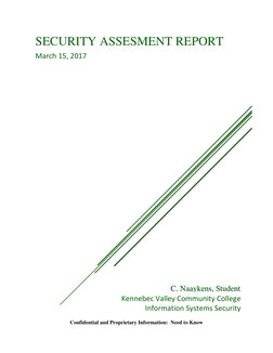 Kennebec Valley Security Assessment Report | PDF | Information Security ...