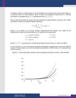 3 
El objetivo radica en la descripción de la mortalidad que se puede observar para cada edad, en 
un periodo anua
