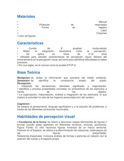 Materiales 
• 
Manual 
• 
Protocolo 
de 
respuestas 
• 
Forma 
de 
registro 
• 
Lápiz 
• 
Crayones 
• Libro de figuras 
Carac