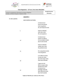  
Teste	  Diagnóstico	  –	  12º	  ano	  |	  Ano	  Letivo	  2015/2016	  	  
	  
GRUPO	  I	  	  
A.	  Leia