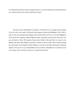 by tooking the fatal shot to Inya by using his body as cover. He said before his last breath that he 
was a traitor and feel