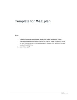 M&E Plan Template for UNCTs | PDF | Monitoring And Evaluation ...