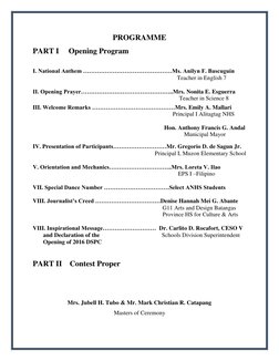 Opening Program for School Ceremony | PDF