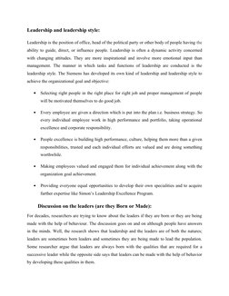 Leadership and leadership style:
Leadership is the position of office, head of the political party or other body of people ha