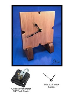  
Clock Movement for
1/4” Thick Stock.
Use 2.25” clock
hands.
