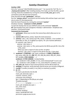 AutoSys Command Line Cheatsheet | PDF | Command Line Interface ...