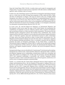 Journal on Migration and Human Security
304
Upon the United States 2004, 363-64). A similar claim can be made for immigration